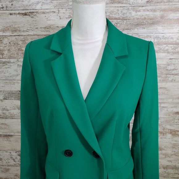 HALOGEN Green Ultra Double Breasted Blazer S - Picture 3 of 12